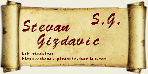 Stevan Gizdavić vizit kartica